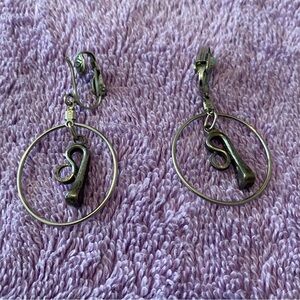 Handmade Horseshoe Nail Elegant Silver Hoop Earrings